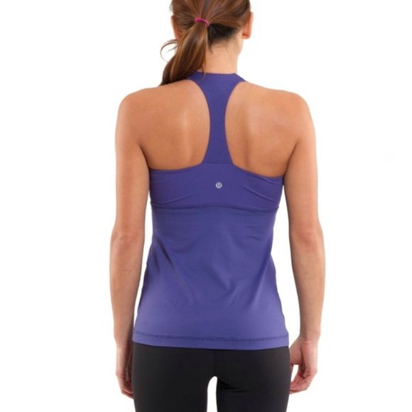 Lululemon Luxtreme Deep Breath Blue Purple Tank 8 - Picture 3 of 5